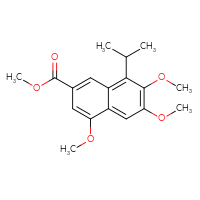 Chemical structure of methyl 4,6,7-trimethoxy-8-(propan-2-yl)naphthalene-2-carboxylate - CSSB00121572063