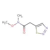 Chemical structure of N-methoxy-N-methyl-2-(1,2,3-thiadiazol-5-yl)acetamide - CSSB01148880052
