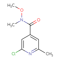 Chemical structure of 2-chloro-N-methoxy-N,6-dimethylpyridine-4-carboxamide - CSSB00012348700