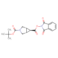 Chemical structure of 3-tert-butyl 6-(1,3-dioxo-2,3-dihydro-1H-isoindol-2-yl) (1R,5S,6R)-3-azabicyclo[3.1.0]hexane-3,6-dicarboxylate - CSSB00116225414