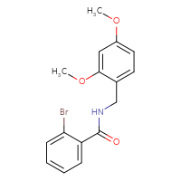 Chemical structure of 2-bromo-N-[(2,4-dimethoxyphenyl)methyl]benzamide - CSSB00105588854