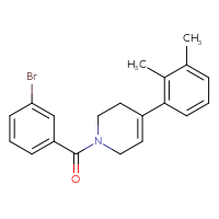 Chemical structure of 1-(3-bromobenzoyl)-4-(2,3-dimethylphenyl)-1,2,3,6-tetrahydropyridine - CSSB00230990668