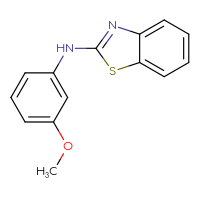 Chemical structure of N-(3-methoxyphenyl)-1,3-benzothiazol-2-amine - CSSB00000595011