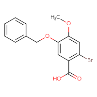 Chemical structure of 5-(benzyloxy)-2-bromo-4-methoxybenzoic acid - CSSB00009828344