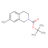 Chemical structure of tert-butyl 7-methyl-1,2,3,4-tetrahydroisoquinoline-2-carboxylate - CSSB00103761999