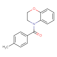 Chemical structure of 4-(4-methylbenzoyl)-3,4-dihydro-2H-1,4-benzoxazine - CSSB00046175431