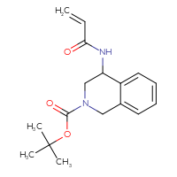 Chemical structure of tert-butyl 4-(prop-2-enamido)-1,2,3,4-tetrahydroisoquinoline-2-carboxylate - CSSB20502503086