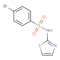 Chemical structure of 4-bromo-N-(1,3-thiazol-2-yl)benzene-1-sulfonamide - CSSB00000180716