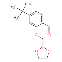 Chemical structure of 4-tert-butyl-2-[(1,3-dioxolan-2-yl)methoxy]benzaldehyde - CSSB06374095763