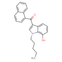 Chemical structure of 3-(naphthalene-1-carbonyl)-1-pentyl-1H-indol-7-ol - CSSB00161153852