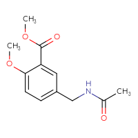 Chemical structure of methyl 5-(acetamidomethyl)-2-methoxybenzoate - CSSB00025942240