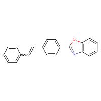 Chemical structure of 2-[4-(2-phenylethenyl)phenyl]-1,3-benzoxazole - CSSB06588110480