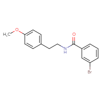 Chemical structure of 3-bromo-N-[2-(4-methoxyphenyl)ethyl]benzamide - CSSB00034603199
