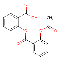 Chemical structure of 2-[2-(acetyloxy)benzoyloxy]benzoic acid - CSSB00000032907
