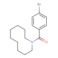 Chemical structure of 1-(4-bromobenzoyl)azecane - CSSB01648713818
