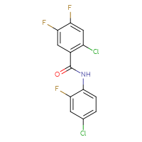 Chemical structure of 2-chloro-N-(4-chloro-2-fluorophenyl)-4,5-difluorobenzamide - CSSB00104865917