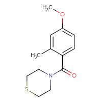 Chemical structure of 4-(4-methoxy-2-methylbenzoyl)thiomorpholine - CSSB00095119313
