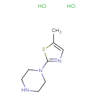 Chemical structure of 1-(5-methyl-1,3-thiazol-2-yl)piperazine dihydrochloride - CSSB00000756938