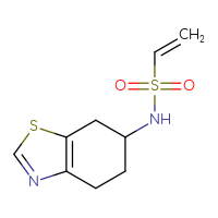 Chemical structure of N-(4,5,6,7-tetrahydro-1,3-benzothiazol-6-yl)ethene-1-sulfonamide - CSSB06835390384