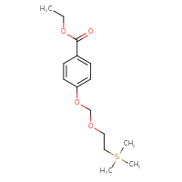 Chemical structure of ethyl 4-{[2-(trimethylsilyl)ethoxy]methoxy}benzoate - CSSB21054103337