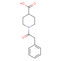Chemical structure of 1-(2-phenylacetyl)piperidine-4-carboxylic acid - CSSB00000595833