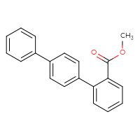 Chemical structure of methyl 2-{[1,1'-biphenyl]-4-yl}benzoate - CSSB06581990207