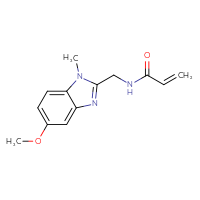 Chemical structure of N-[(5-methoxy-1-methyl-1H-1,3-benzodiazol-2-yl)methyl]prop-2-enamide - CSSB00152975882
