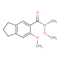 Chemical structure of N,6-dimethoxy-N-methyl-2,3-dihydro-1H-indene-5-carboxamide - CSSB07126191653