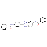 Chemical structure of N-[2-(4-benzamidophenyl)-1H-1,3-benzodiazol-5-yl]benzamide - CSSB00159431800