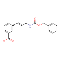 Chemical structure of 3-(3-{[(benzyloxy)carbonyl]amino}prop-1-en-1-yl)benzoic acid - CSSB20563236828