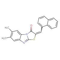 Chemical structure of 10,11-dimethyl-4-[(naphthalen-1-yl)methylidene]-5-thia-2,7-diazatricyclo[6.4.0.0²,⁶]dodeca-1(12),6,8,10-tetraen-3-one - CSSB00121724624