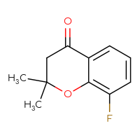 Chemical structure of 8-fluoro-2,2-dimethyl-3,4-dihydro-2H-1-benzopyran-4-one - CSSB00011996994