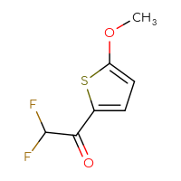 Chemical structure of 2,2-difluoro-1-(5-methoxythiophen-2-yl)ethan-1-one - CSSB00015063880