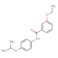 Chemical structure of 3-ethoxy-N-[4-(propan-2-yloxy)phenyl]benzamide - CSSB00046612713