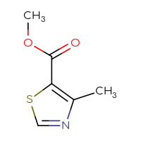 Chemical structure of methyl 4-methyl-1,3-thiazole-5-carboxylate - CSSB00011302605
