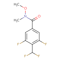 Chemical structure of 4-(difluoromethyl)-3,5-difluoro-N-methoxy-N-methylbenzamide - CSSB06983657950