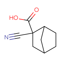 Chemical structure of 2-cyanobicyclo[2.2.1]heptane-2-carboxylic acid - CSSB00013308090