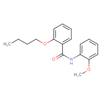 Chemical structure of 2-butoxy-N-(2-methoxyphenyl)benzamide - CSSB00121626166