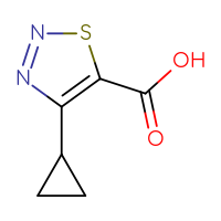 Chemical structure of 4-cyclopropyl-1,2,3-thiadiazole-5-carboxylic acid - CSSB00000733118