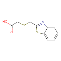 Chemical structure of 2-{[(1,3-benzothiazol-2-yl)methyl]sulfanyl}acetic acid - CSSB00000150138