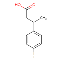 Chemical structure of 3-(4-fluorophenyl)butanoic acid - CSSB00000743548