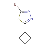 Chemical structure of 2-bromo-5-cyclobutyl-1,3,4-thiadiazole - CSSB00011858798
