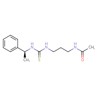 Chemical structure of N-[3-({[(1S)-1-phenylethyl]carbamothioyl}amino)propyl]acetamide - CSSB21432484013