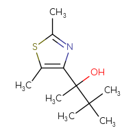 Chemical structure of 2-(2,5-dimethyl-1,3-thiazol-4-yl)-3,3-dimethylbutan-2-ol - CSSB06598757069
