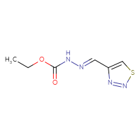 Chemical structure of N'-[(E)-(1,2,3-thiadiazol-4-yl)methylidene]ethoxycarbohydrazide - CSSB00031870664