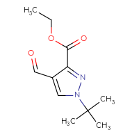 Chemical structure of ethyl 1-tert-butyl-4-formyl-1H-pyrazole-3-carboxylate - CSSB00012519177