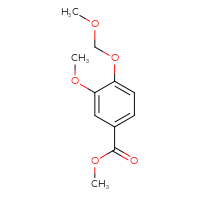 Chemical structure of methyl 3-methoxy-4-(methoxymethoxy)benzoate - CSSB15027610599