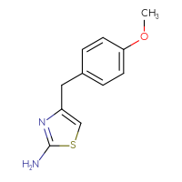 Chemical structure of 4-[(4-methoxyphenyl)methyl]-1,3-thiazol-2-amine - CSSB00000692891
