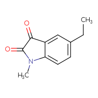Chemical structure of 5-ethyl-1-methyl-2,3-dihydro-1H-indole-2,3-dione - CSSB00000195453