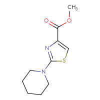 Chemical structure of methyl 2-(piperidin-1-yl)-1,3-thiazole-4-carboxylate - CSSB00013009774